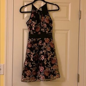 Black homecoming dress with flower